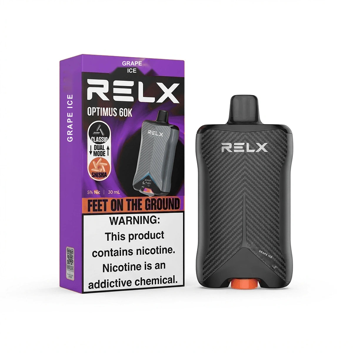 RELX Optimus 60000 Puffs Disposable Vape 50mg UAE Grape Ice