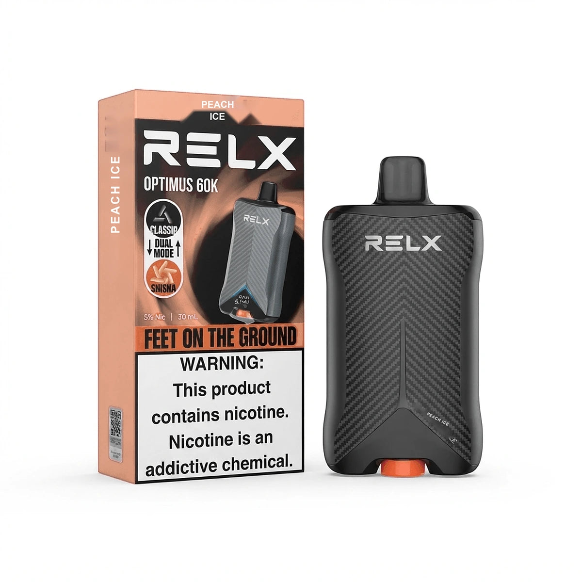 RELX Optimus 60000 Puffs Disposable Vape 50mg UAE Peach Ice