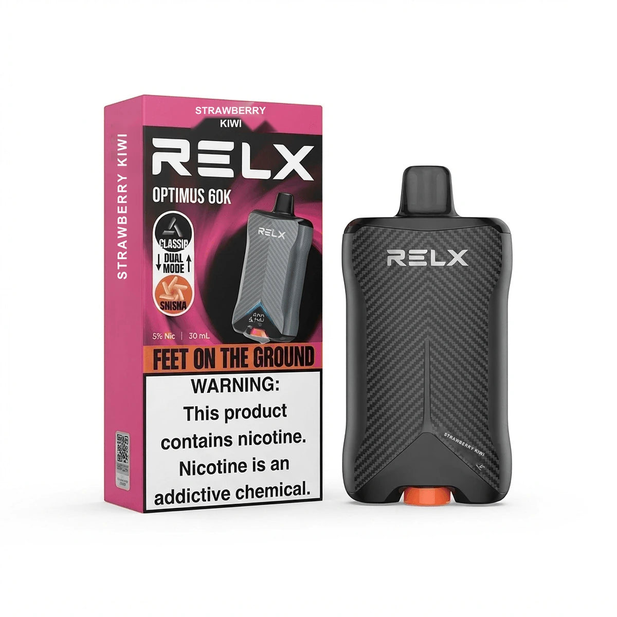 RELX Optimus 60000 Puffs Disposable Vape 50mg UAE Strawberry Kiwi