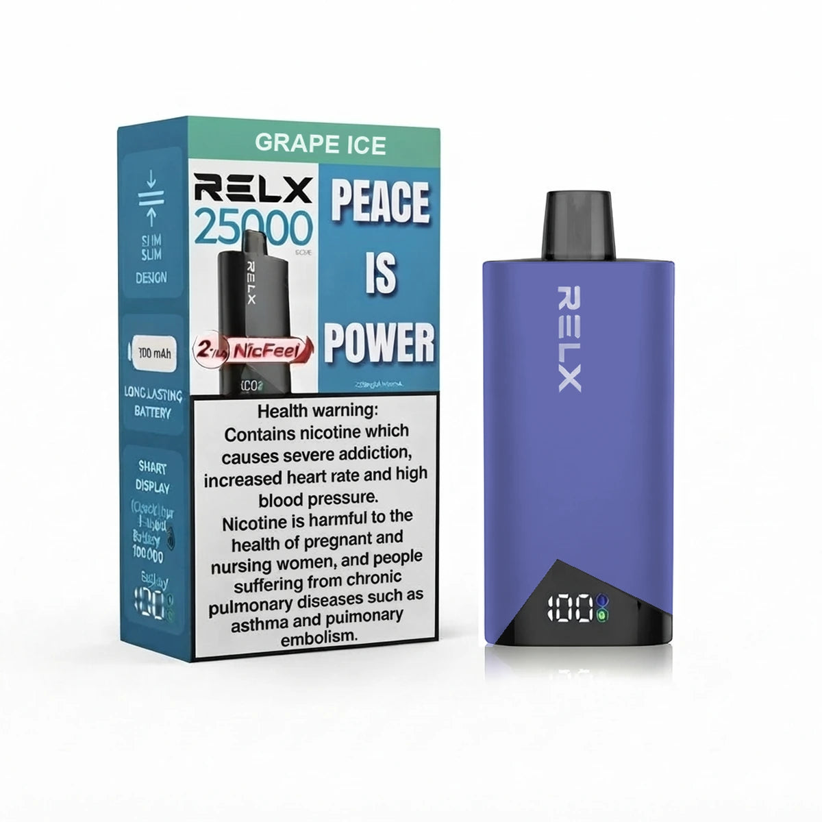 RELX Peace 25000 Puffs Grape ice Disposable Vape UAE