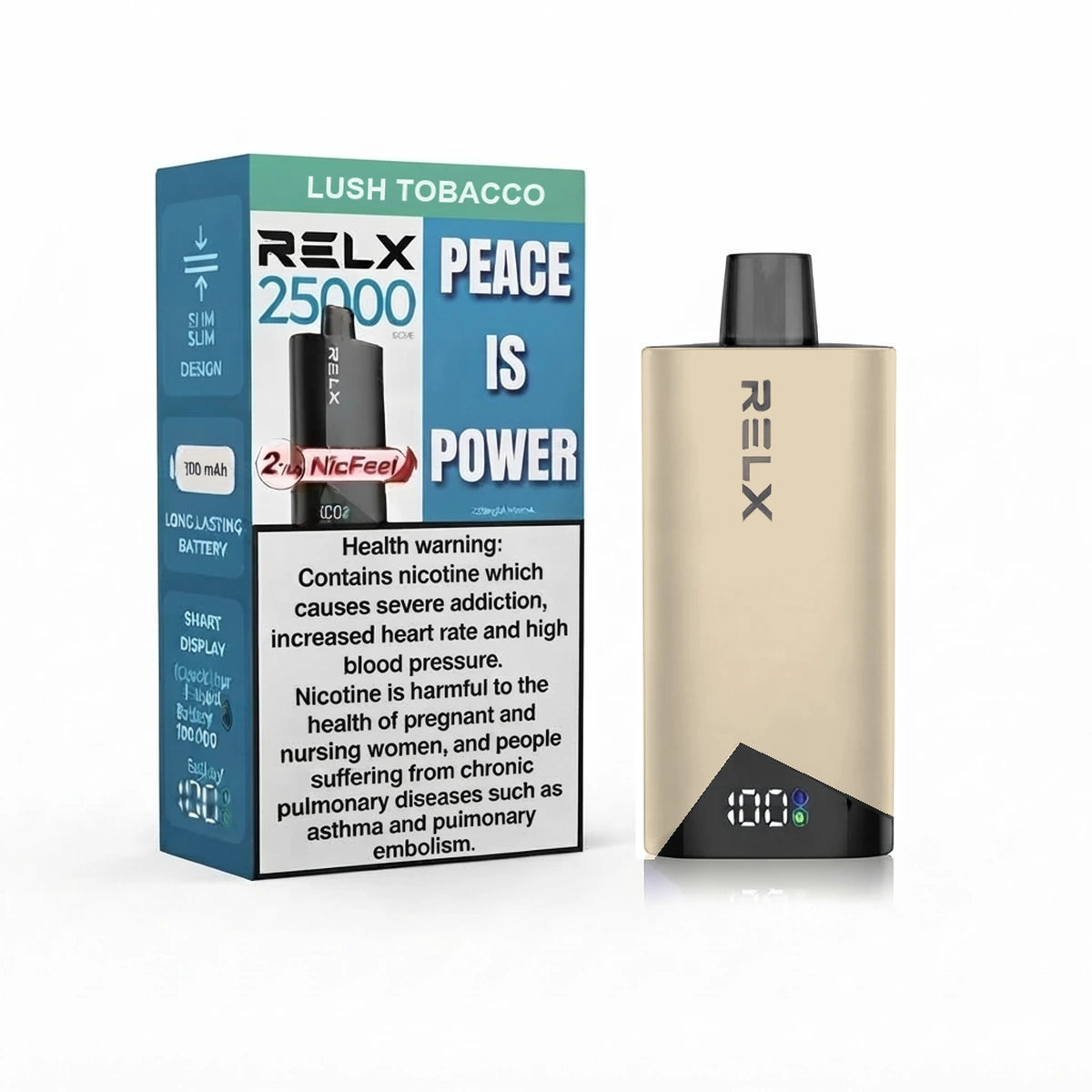 RELX Peace 25000 Puffs Lush tobacco Disposable Vape UAE