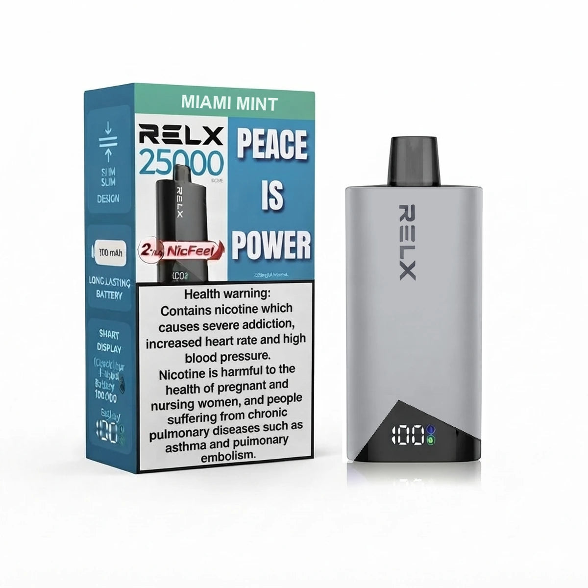 RELX Peace 25000 Puffs Miami mint Disposable Vape UAE