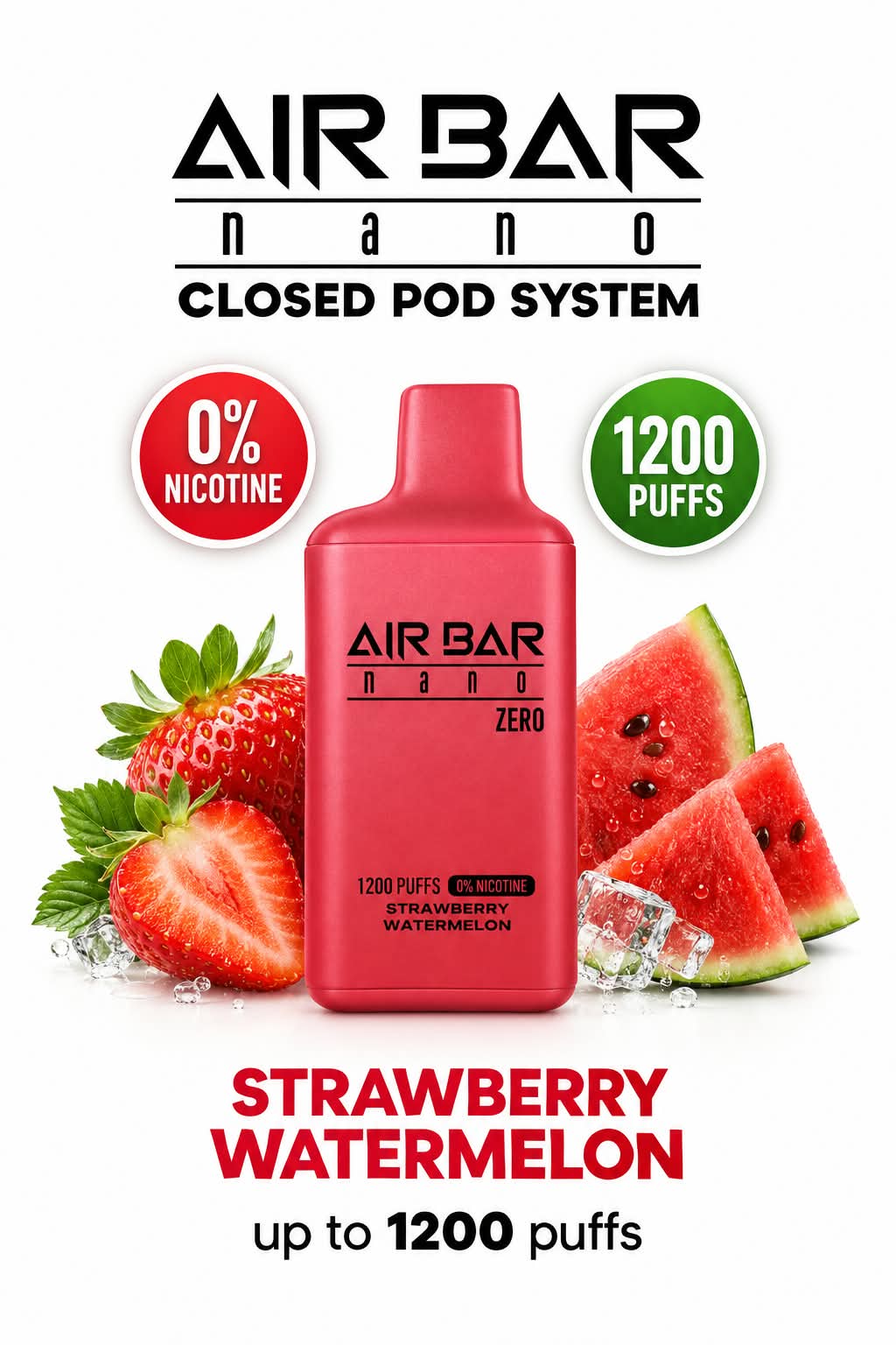AIRBAR NANO ZERO 1200 Puffs Zero nicotine Disposable Vape UAE