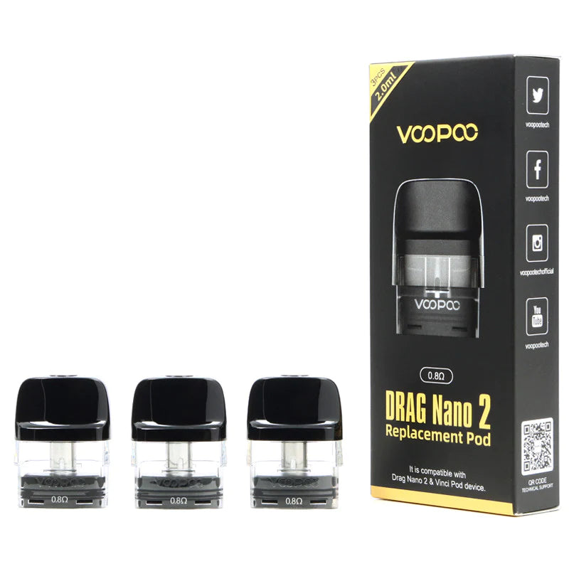 Buy Voopoo Drag Nano 2 Replacement Pods 3pcs/pack UAE