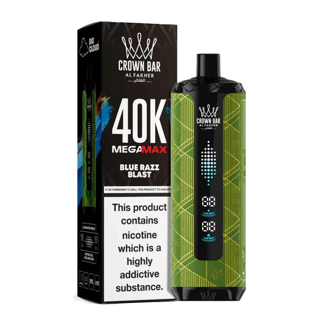 AL FAKHER Crown Bar 40000 Disposable Vape Blue Razz | Emirates Vapor UAE
