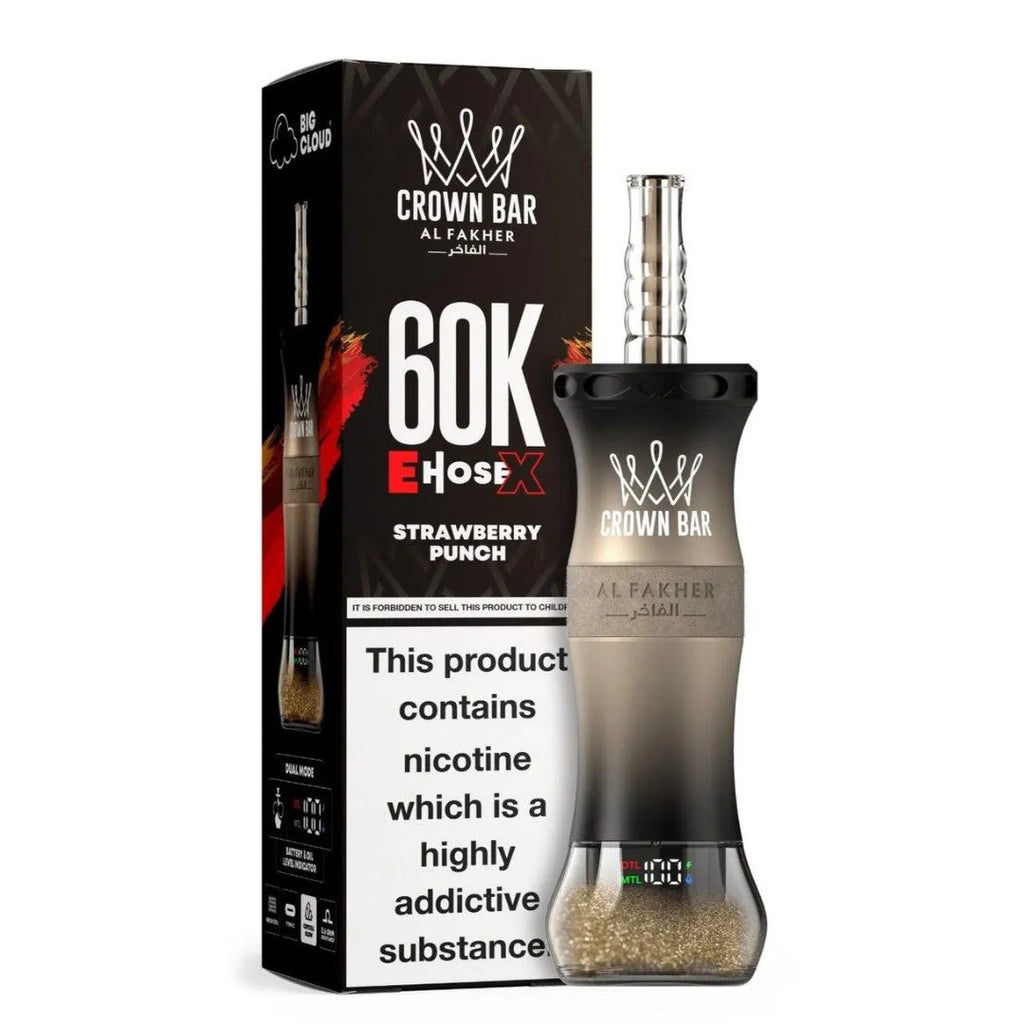 AL FAKHER E Hose X 60000 Puffs Crown Bar Disposable Vape - view 9 | Emirates Vapor UAE