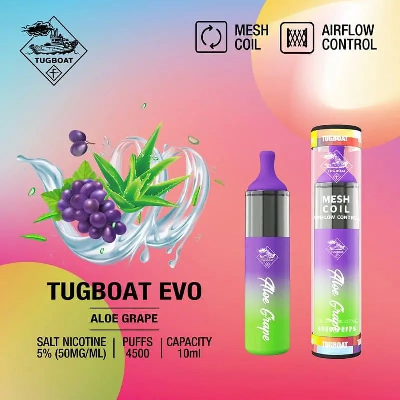 TUGBOAT EVO 4500 Puffs 50Mg Disposable Vape UAE