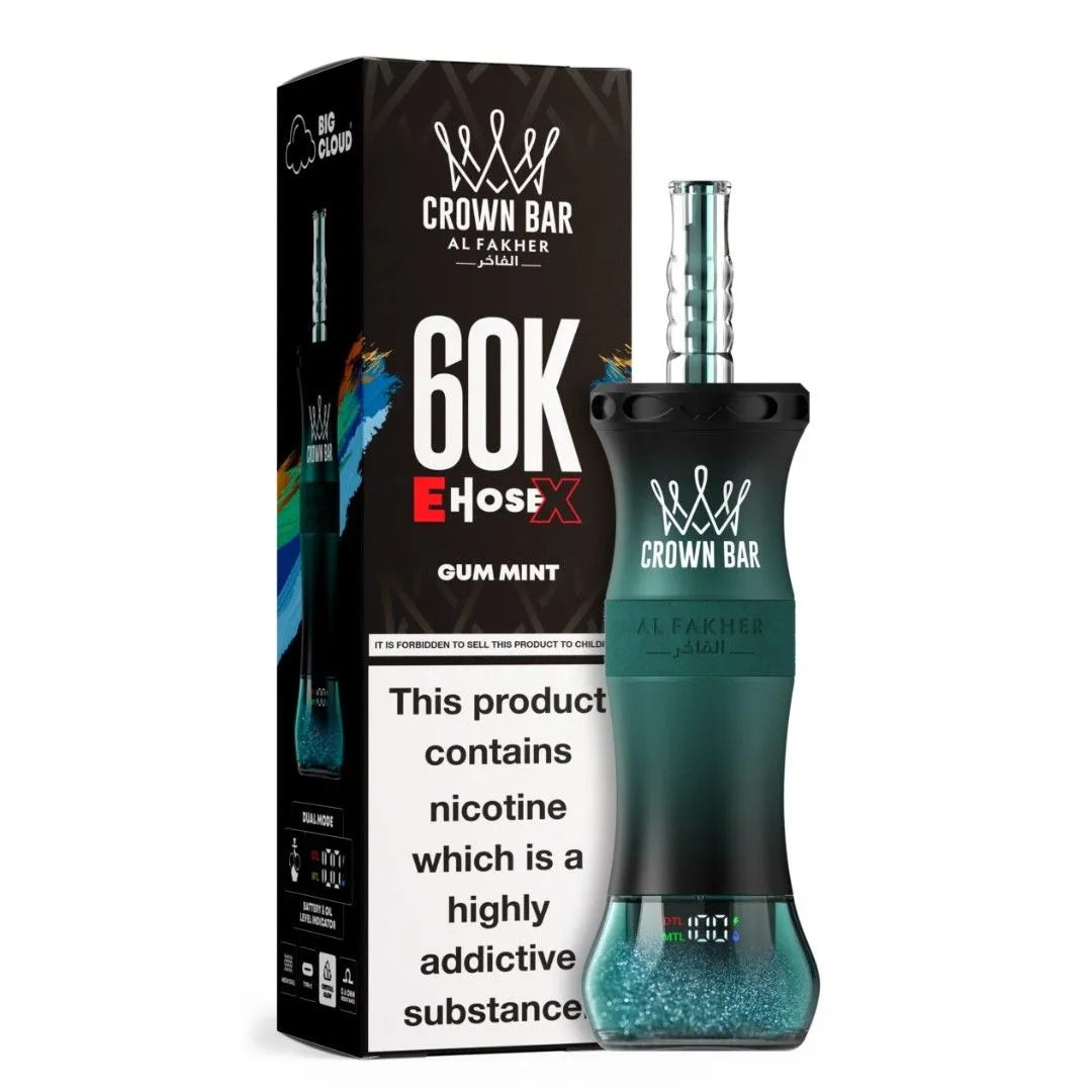 AL FAKHER E Hose X 60000 Puffs Crown Bar Disposable Vape - view 14 | Emirates Vapor UAE