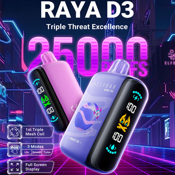 Elfbar Raya D3 25000 Puffs Dual Mesh All Flavors UAE