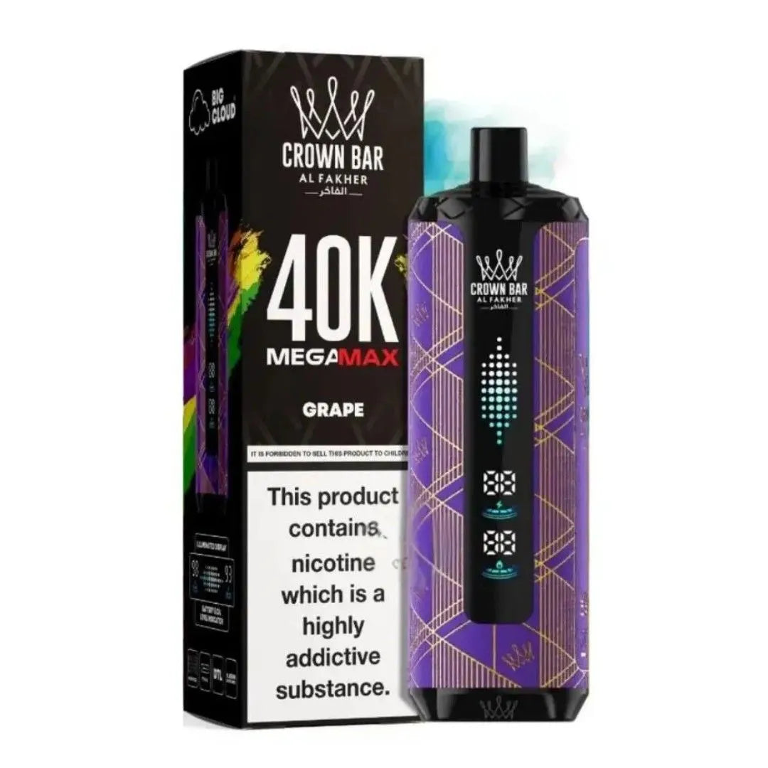 AL FAKHER Crown Bar 40000 Disposable Vape Grape Ice | Emirates Vapor UAE