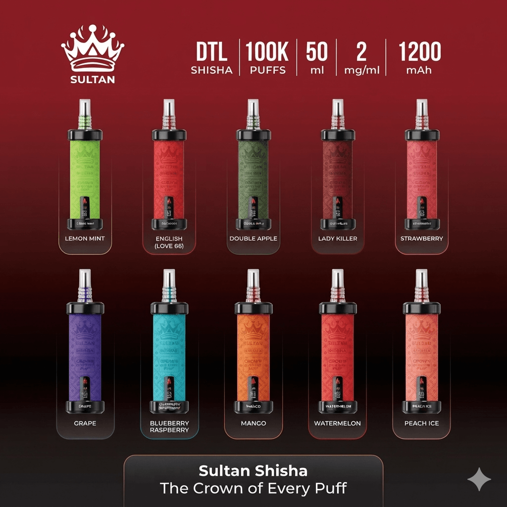XTRA SULTAN 100K Puffs DTL Shisha 2mg Disposable Vape in the UAE