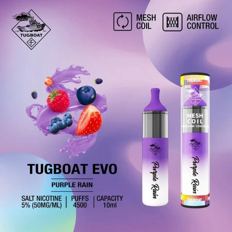 TUGBOAT EVO 4500 Puffs 50Mg Disposable Vape UAE