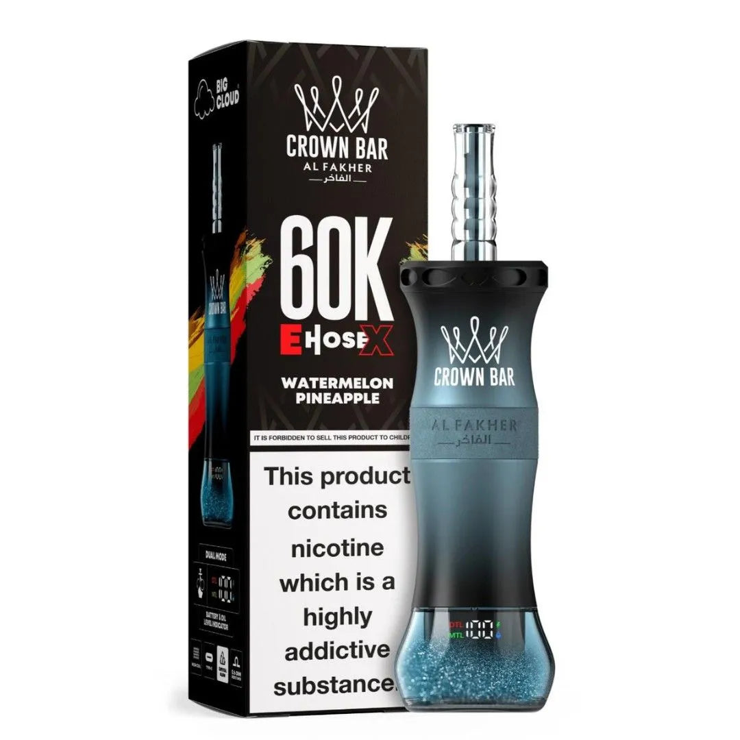 AL FAKHER E Hose X 60000 Puffs Crown Bar Disposable Vape - view 22 | Emirates Vapor UAE
