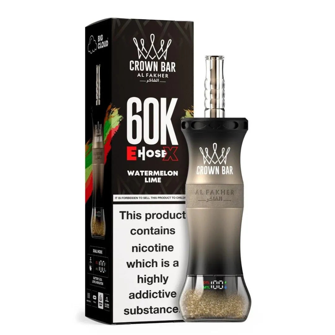 AL FAKHER E Hose X 60000 Puffs Crown Bar Disposable Vape - view 12 | Emirates Vapor UAE