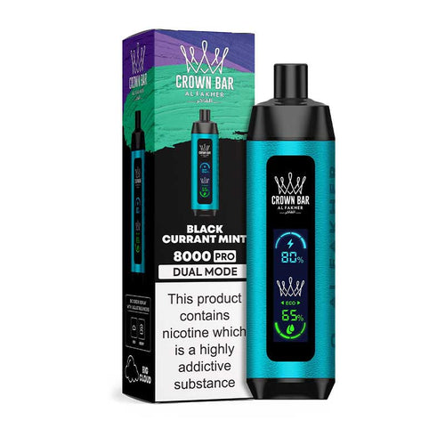 AL FAKHER CROWN BAR 8000 Puffs Disposable Vape Blackcurrant mint | Emirates Vapor UAE
