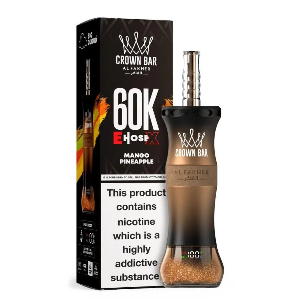 AL FAKHER E Hose X 60000 Puffs Crown Bar Disposable Vape - view 25 | Emirates Vapor UAE