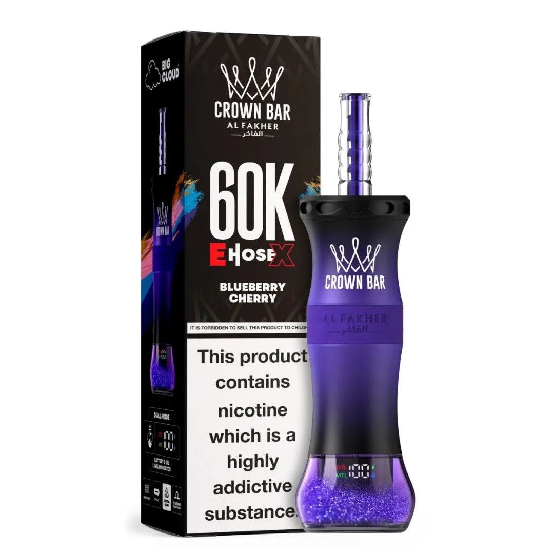 AL FAKHER E Hose X 60000 Puffs Crown Bar Disposable Vape - view 18 | Emirates Vapor UAE