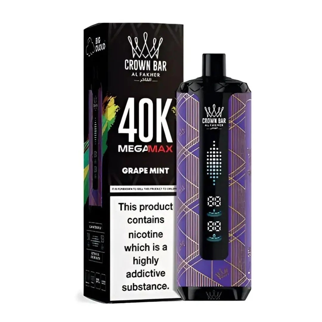 AL FAKHER Crown Bar 40000 Disposable Vape Gum mint | Emirates Vapor UAE