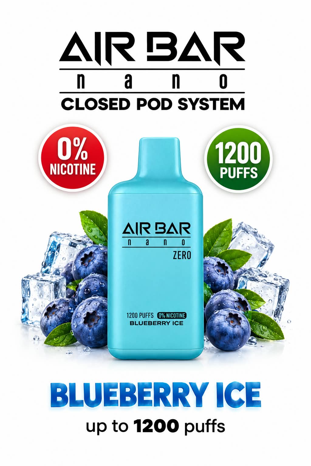 AIRBAR NANO ZERO 1200 Puffs Zero nicotine Disposable Vape UAE