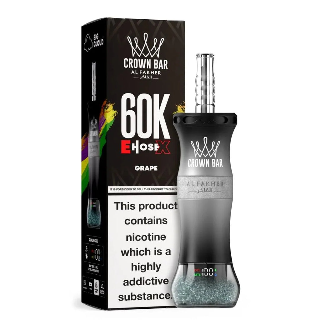 AL FAKHER E Hose X 60000 Puffs Crown Bar Disposable Vape - view 15 | Emirates Vapor UAE