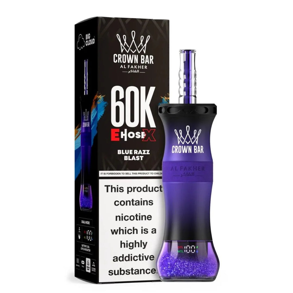AL FAKHER E Hose X 60000 Puffs Crown Bar Disposable Vape - view 19 | Emirates Vapor UAE