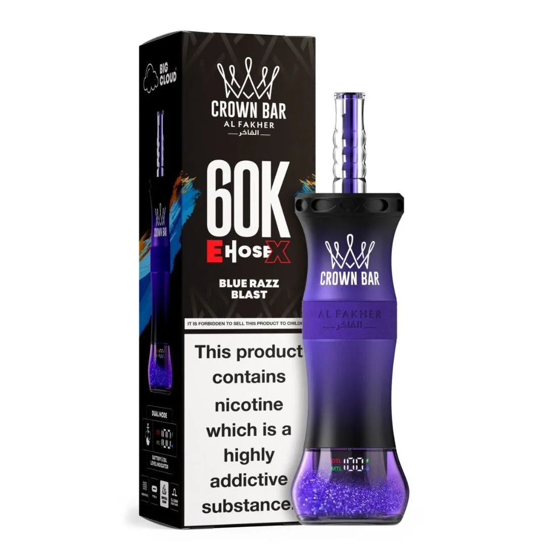 AL FAKHER E Hose X 60000 Puffs Crown Bar Disposable Vape - view 19 | Emirates Vapor UAE