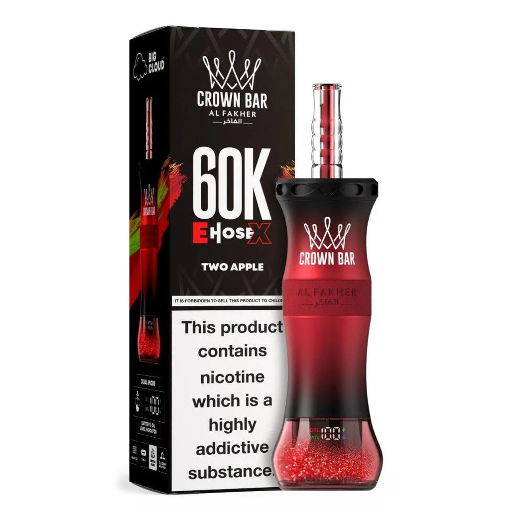 AL FAKHER E Hose X 60000 Puffs Crown Bar Disposable Vape - view 10 | Emirates Vapor UAE
