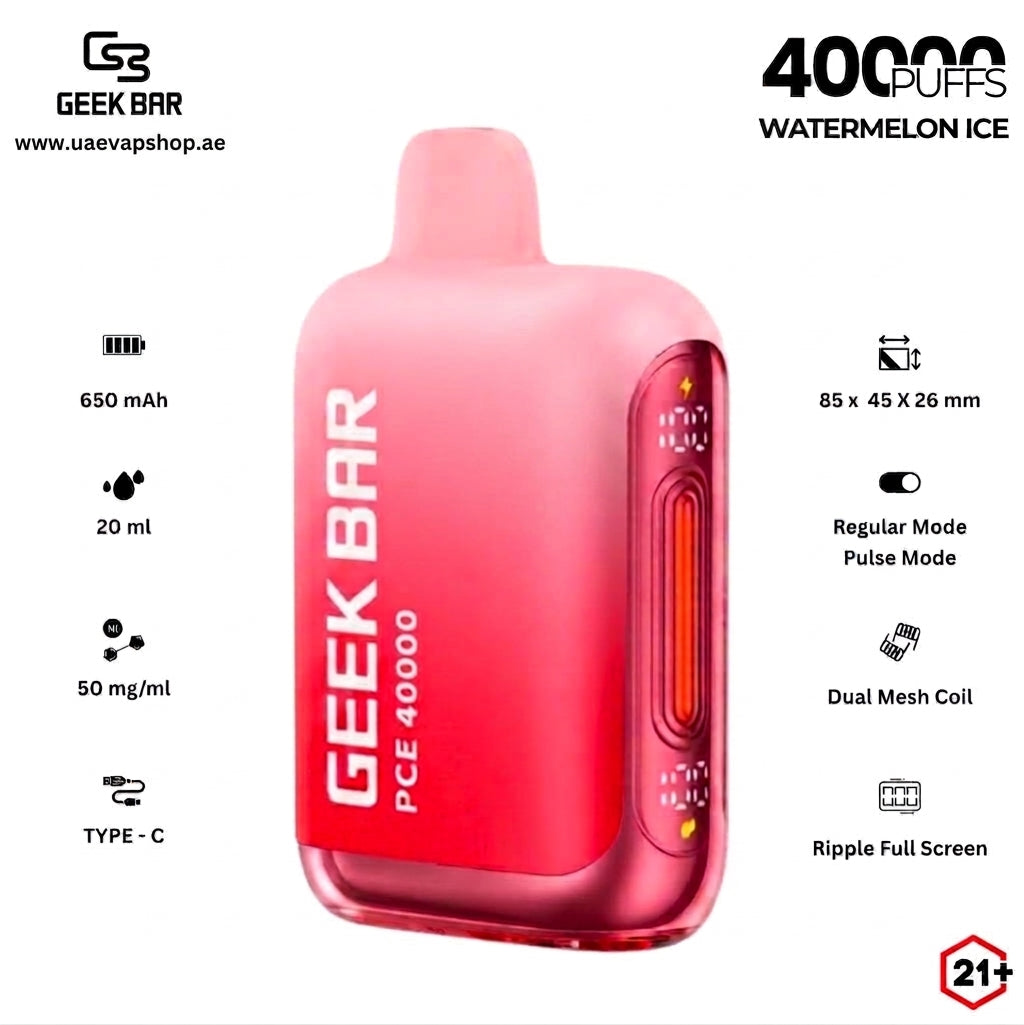GEEK BAR PCE 40000 Puffs Disposable Vape 50MG UAE