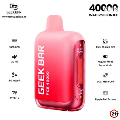 GEEK BAR PCE 40000 Puffs Disposable Vape 50MG UAE