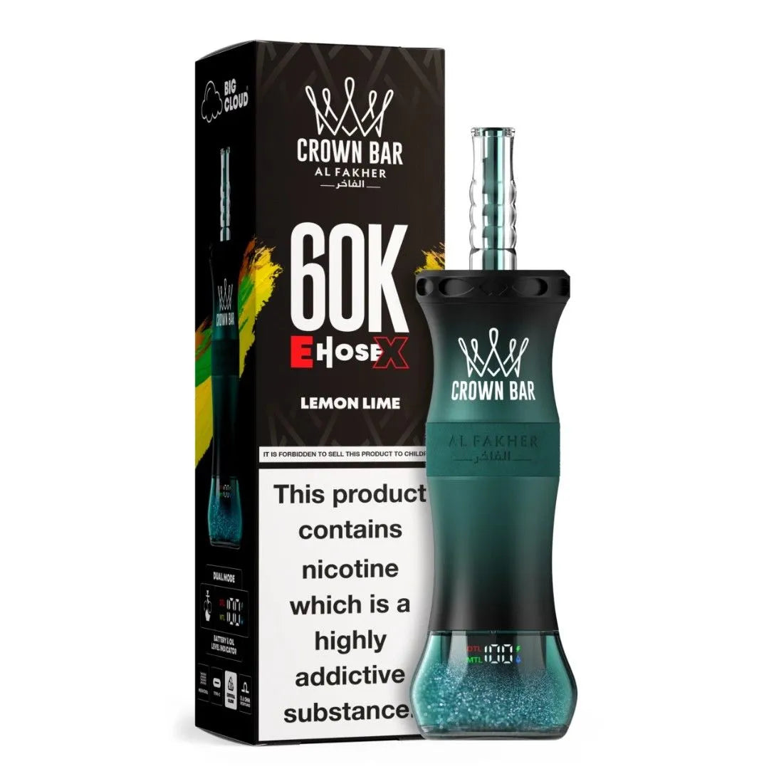 AL FAKHER E Hose X 60000 Puffs Crown Bar Disposable Vape - view 13 | Emirates Vapor UAE