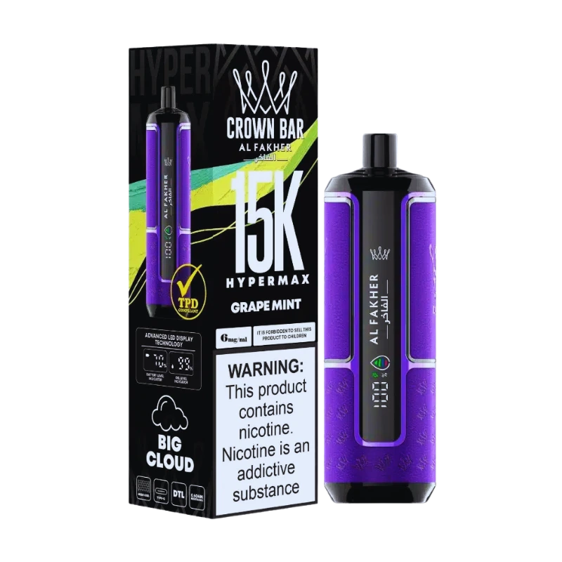 Al Fakher Crown Bar 15000 puff Hypermax in Dubai UAE