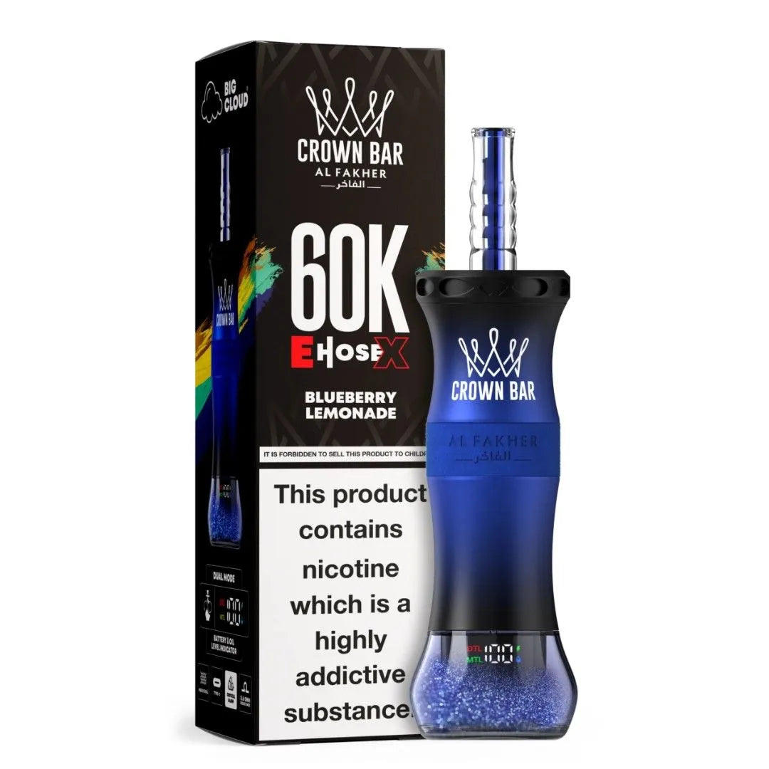 AL FAKHER E Hose X 60000 Puffs Crown Bar Disposable Vape - view 5 | Emirates Vapor UAE