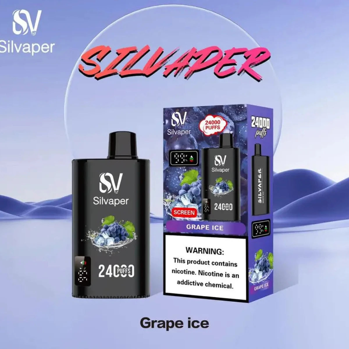 Silvaper 24000 Puffs Grape Ice Disposable Vape UAE