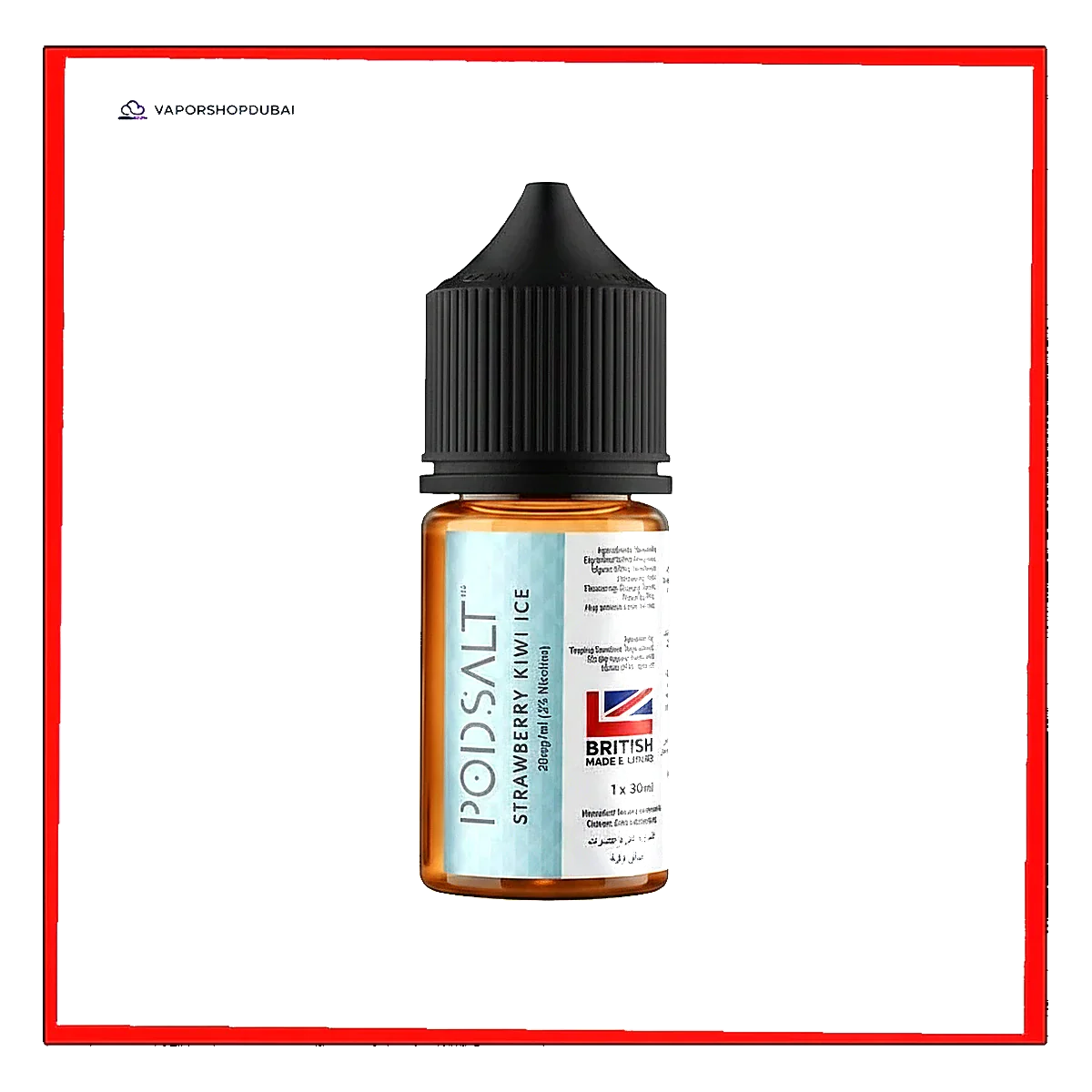 Buy POD SALT Strawberry Kiwi Ice By POD SALT Nic Salt E-Liquid Dubai same-day delivery