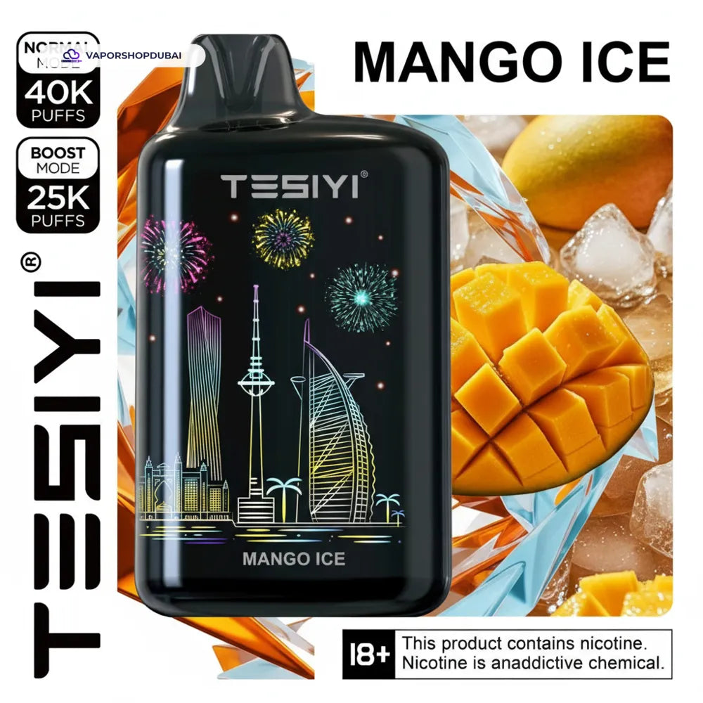 TESIYI ULTRA MAX 40000 Puffs Disposable Vape 50MG mango-ice UAE | Emirates Vapor
