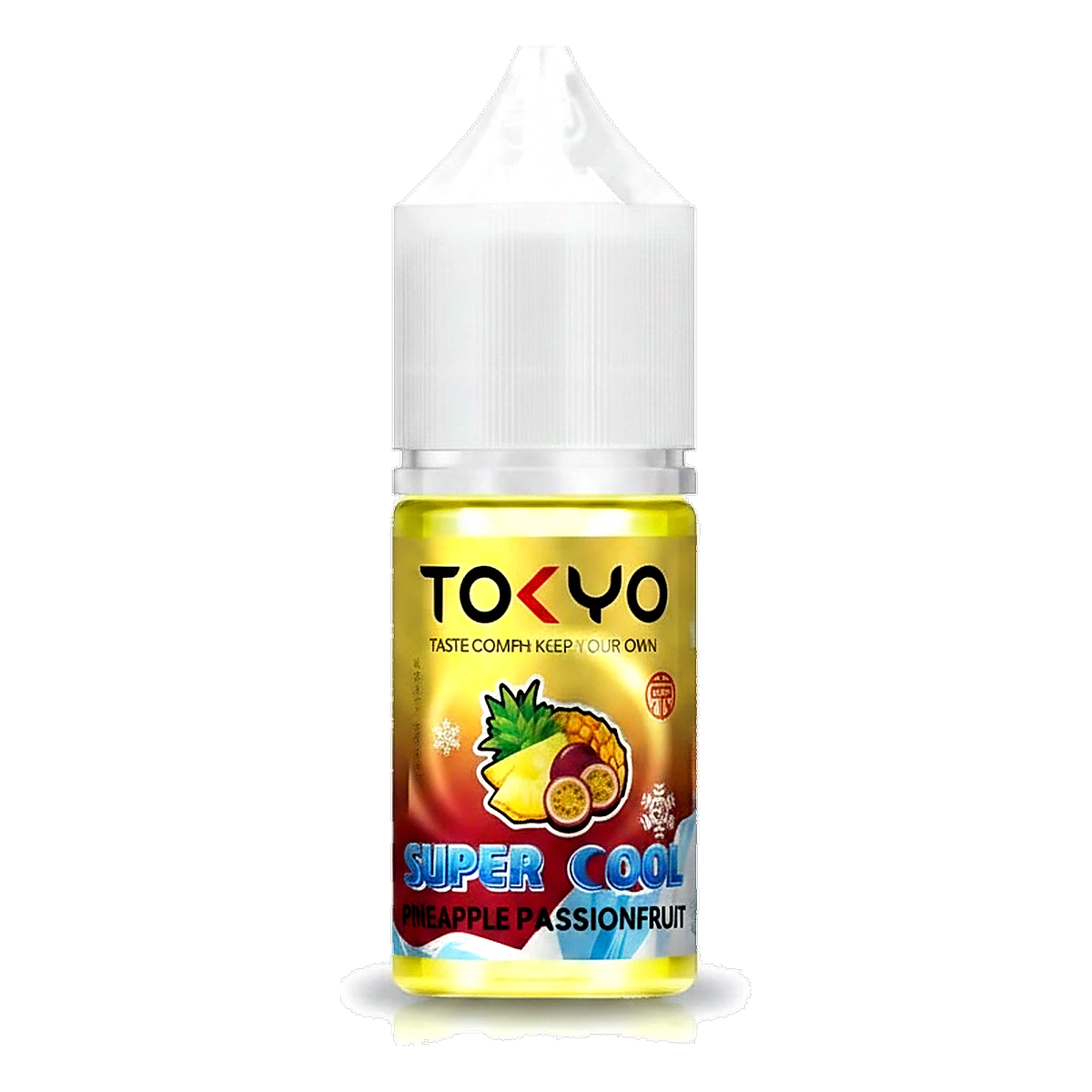 Tokyo Super Cool Saltnic 20mg 30ml E-liquid in the UAE pineapple-passionfruit UAE