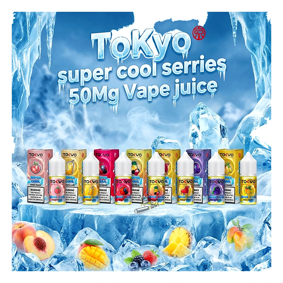 Tokyo super cool series 50MG 30ML Saltnic vape juice In UAE  UAE