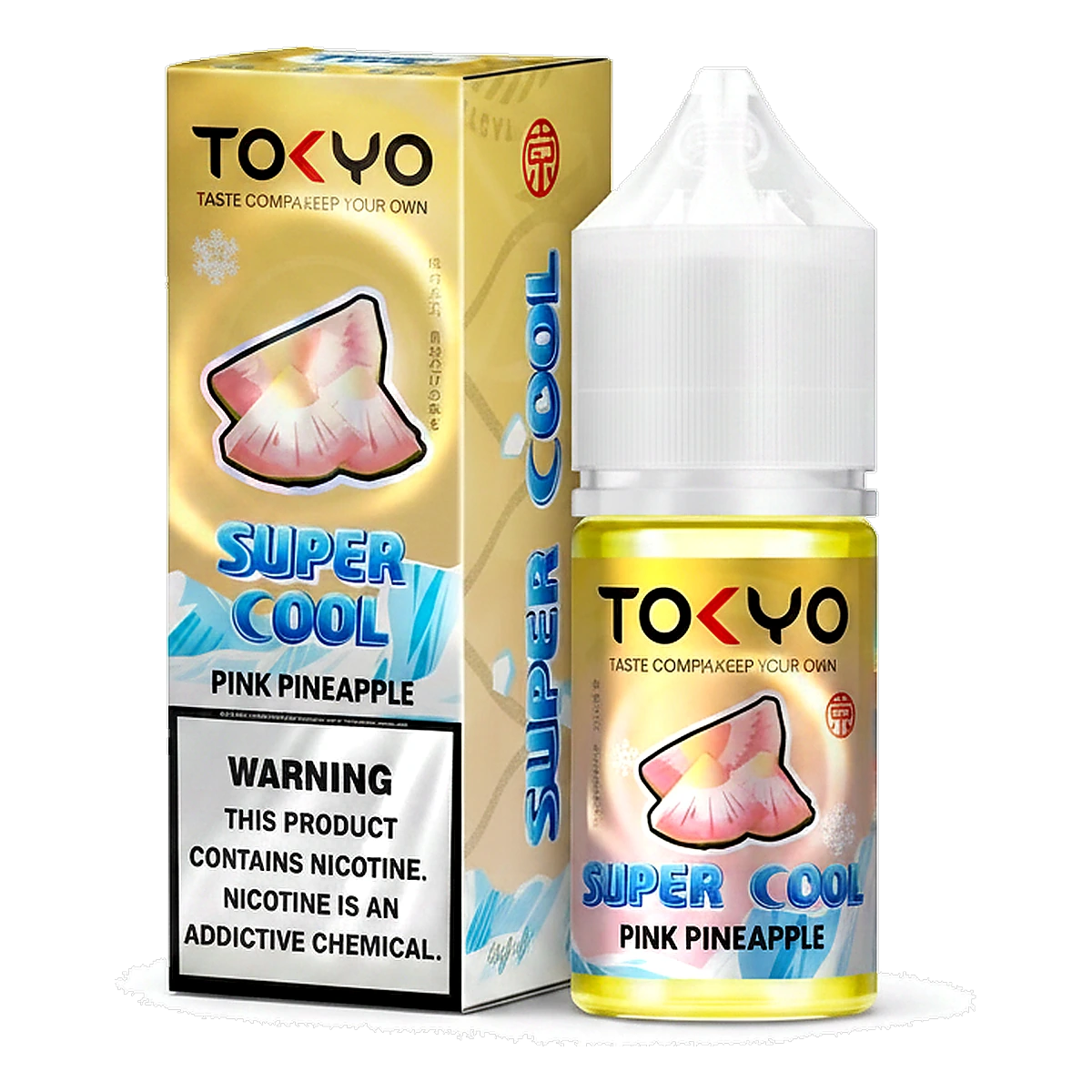 Tokyo super cool series 50MG 30ML Saltnic vape juice In UAE pink-pineapple UAE