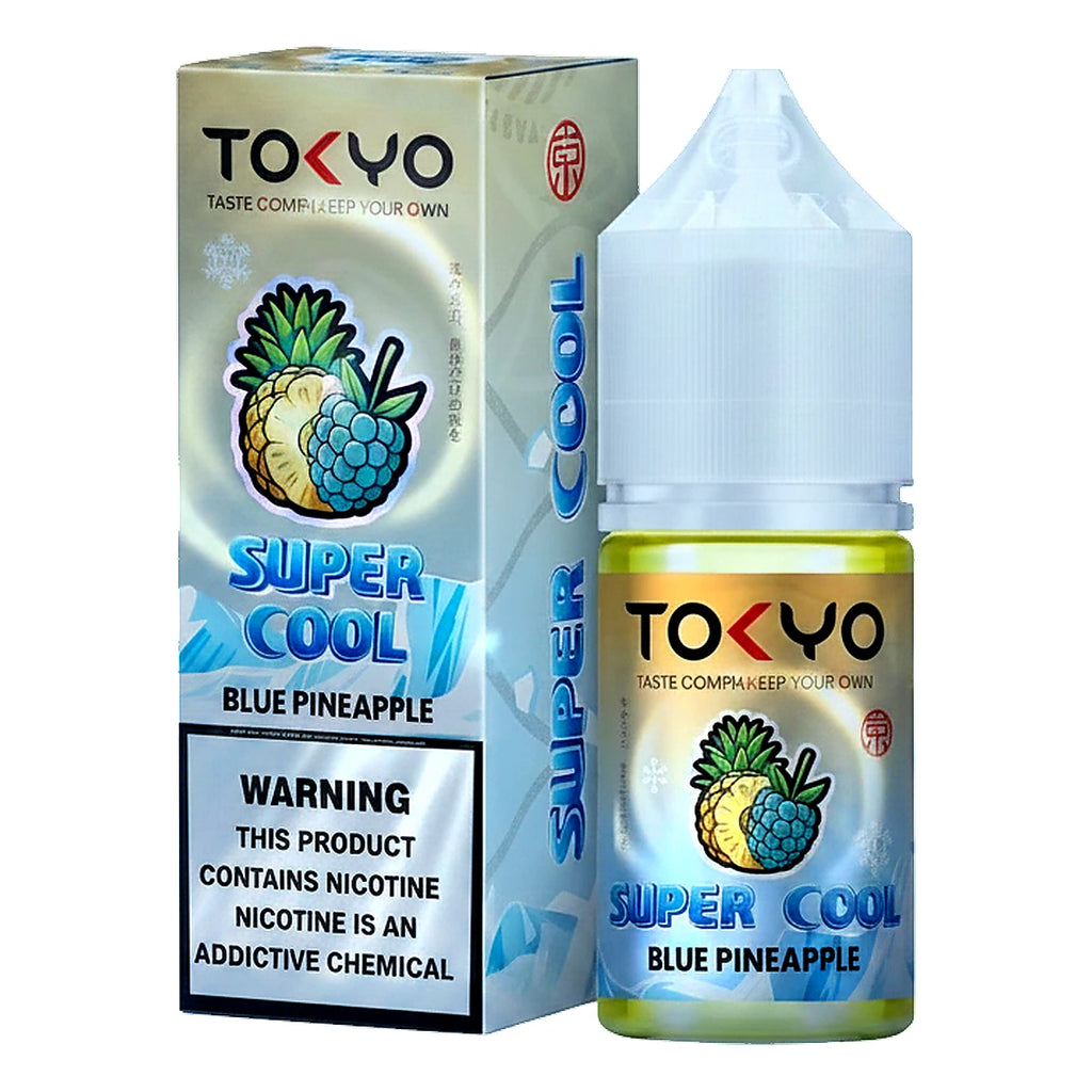 Tokyo super cool series 50MG 30ML Saltnic vape juice In UAE blue-pineapple UAE