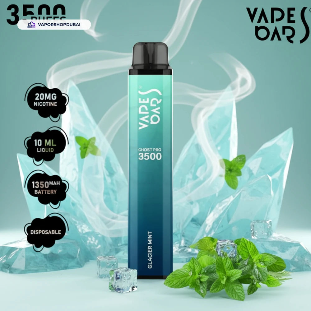 Vape Bars Ghost Pro 0mg glacier-mint UAE | Emirates Vapor