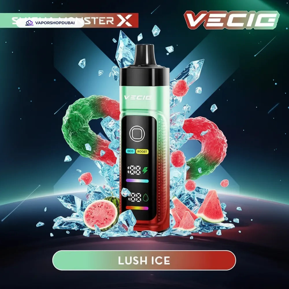 Vecig Shisha Monster X 30K DTL Disposable Hookah Vape lush-ice UAE | Emirates Vapor