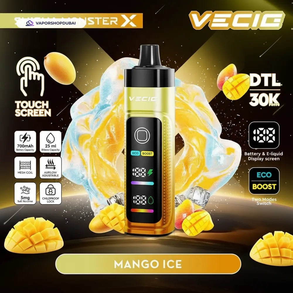Vecig Shisha Monster X 30K DTL Disposable Hookah Vape UAE — Buy Dubai | Emirates Vapor