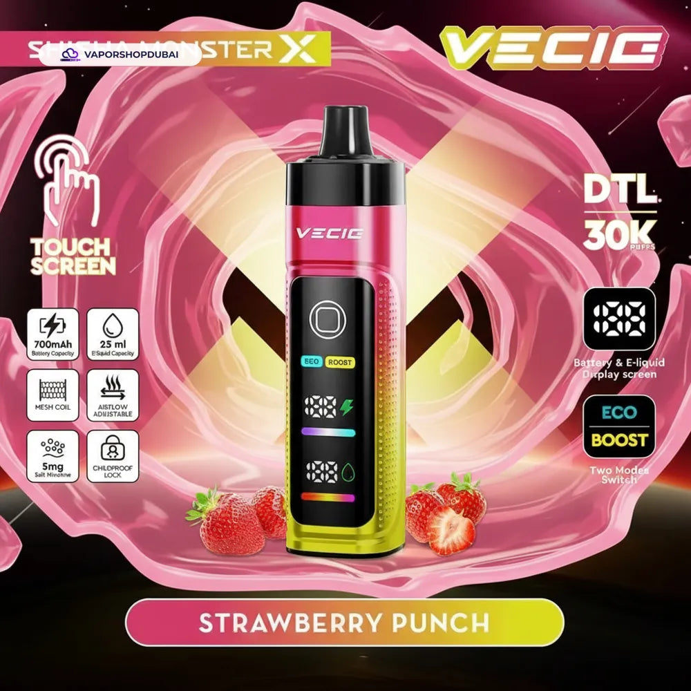 Vecig Shisha Monster X 30K DTL Disposable Hookah Vape In UAE