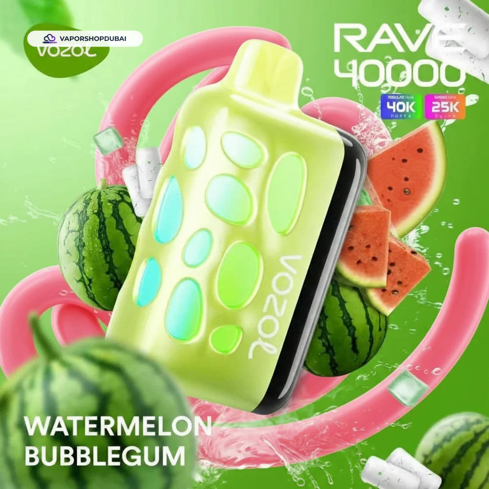 VOZOL RAVE 40000 Puffs Disposable Vape watermelon-bubblegum UAE | Emirates Vapor