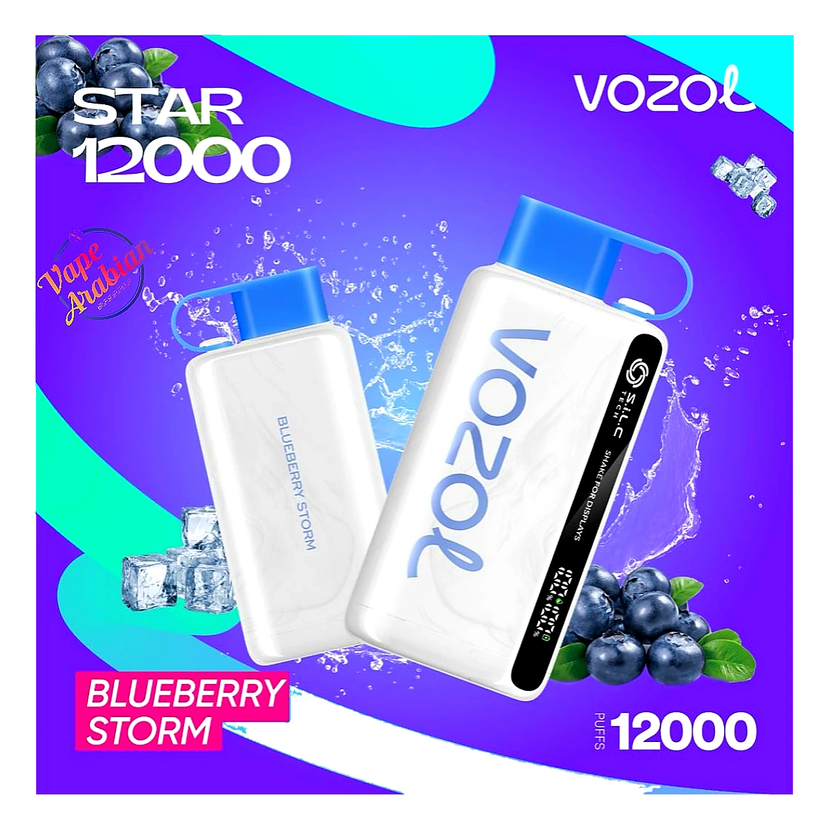 VOZOL STAR 12000 Puffs Disposable Kit In UAE blueberry-storm UAE
