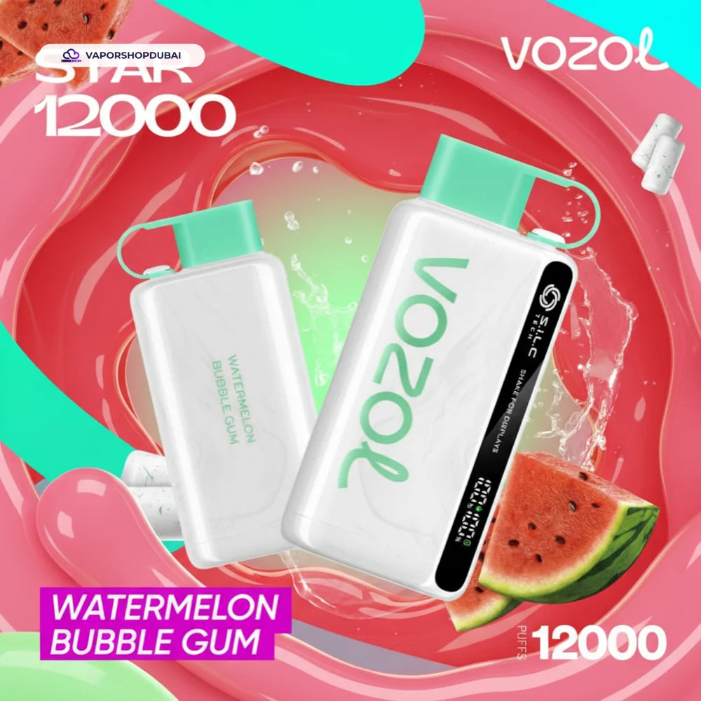VOZOL STAR 12000 Puffs Disposable Kit watermelon-bubble-gum UAE | Emirates Vapor