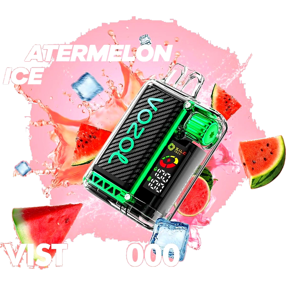 VOZOL Vista 20000 Puffs Disposable Vape 50mg In UAE watermelon-ice UAE