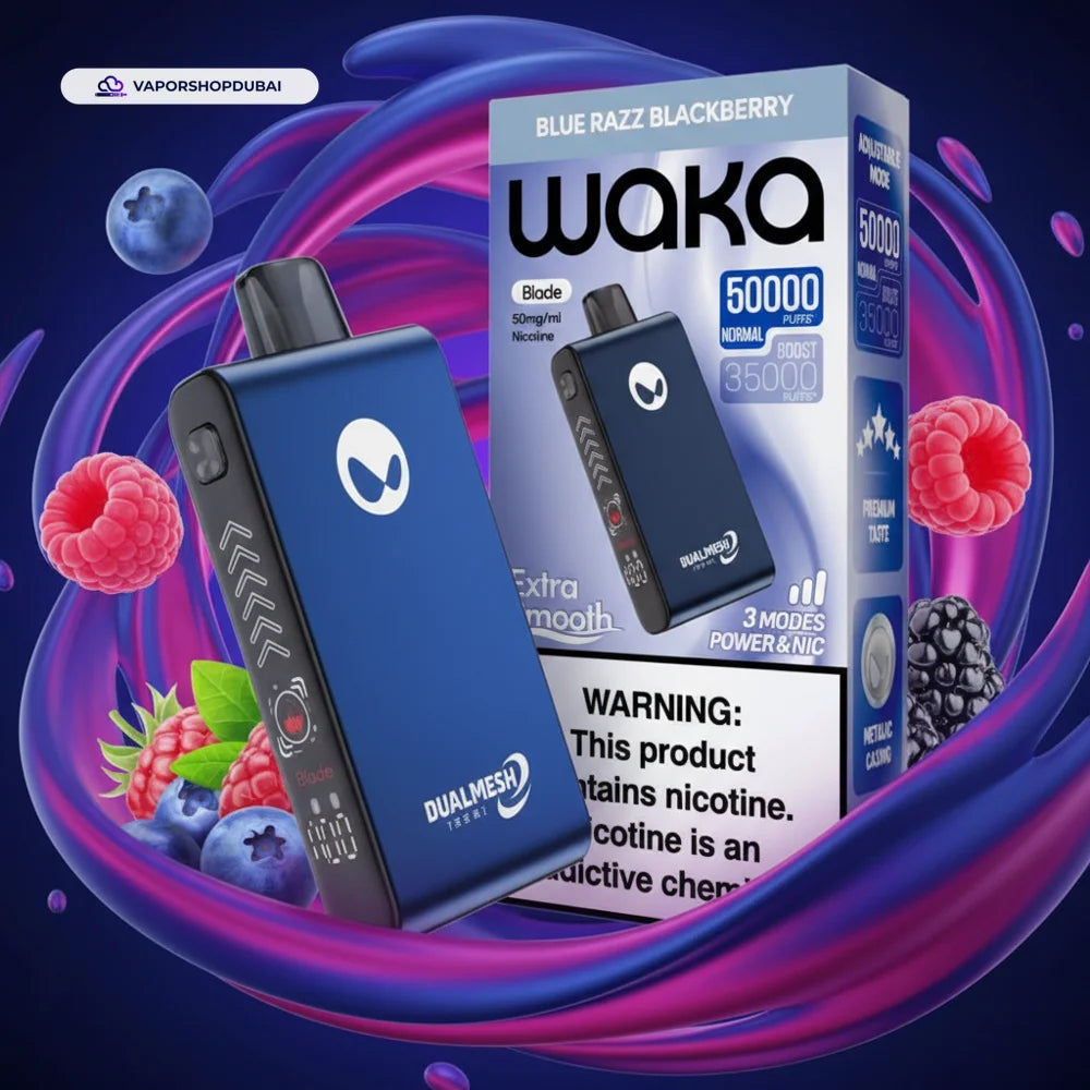 WAKA Blade 50000 Puffs Dubai — Tri-Mesh, Blade & Stealth Mode | AED 55