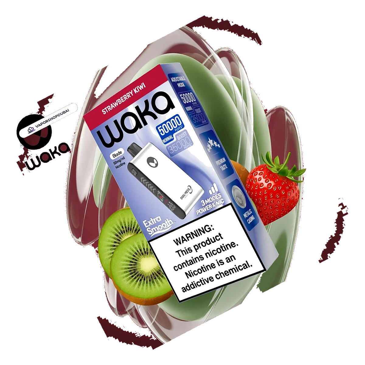 WAKA Blade 50000 Puffs Dubai — Tri-Mesh, Blade & Stealth Mode | AED 55