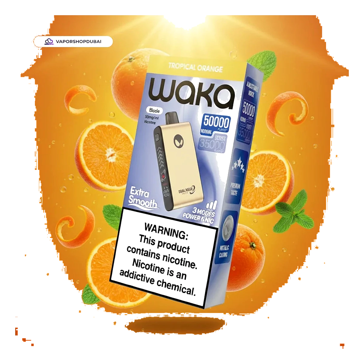 WAKA Blade 50000 Puffs Dubai — Tri-Mesh, Blade & Stealth Mode | AED 55